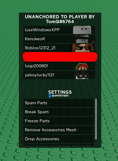 UNANCHORED TO | PLAYER GUI FE DESTROY ALL GAMES 🗿